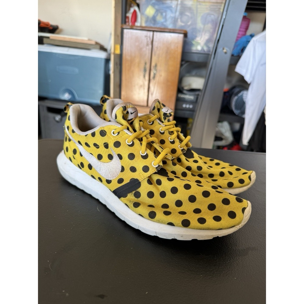 NIKE Roshe Run NM QS Yellow Black Polka Dot Men Sneaker 11.5 810857-700 2015